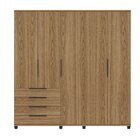 Guarda-roupa Casal 5 Portas 4 Gavetas 100% Mdf Allen 226,7 Cm