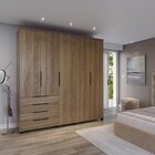 Guarda-roupa Casal 5 Portas 4 Gavetas 100% Mdf Allen 226,7 Cm