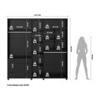 Guarda-roupa Casal 5 Portas 4 Gavetas 100% Mdf Allen 226,7 Cm