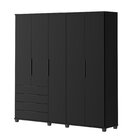 Guarda-roupa Casal 5 Portas 4 Gavetas 100% Mdf Allen 226,7 Cm