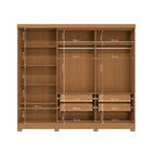 Guarda-roupa Casal 5 Portas 4 Gavetas Canela - Kappesberg