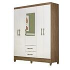 Guarda Roupa Casal 5 Portas C/espelho 2 Gavetas Assisbranco