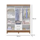 Guarda Roupa Casal 5 Portas C/espelho 2 Gavetas Assisbranco