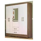 Guarda Roupa Casal 5 Portas C/espelho 2 Gavetas Assisbranco