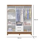 Guarda Roupa Casal 5 Portas C/espelho 2 Gavetas Assisbranco