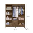 Guarda Roupa Casal 5 Portas C/espelho Assis Castanho