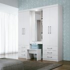 Guarda-roupa Casal 5 Portas Camarim Com Banqueta Santos Andirá