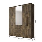 Guarda Roupa Casal 5 Portas Com Espelho E 4 Gavetas Las Vegas