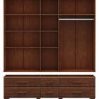 Guarda-roupa Casal 5 Portas E 6 Gavetas De Madeira Com Espelh