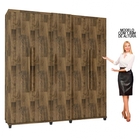 Guarda-roupa Casal 5 Portas Munique Amadeirado