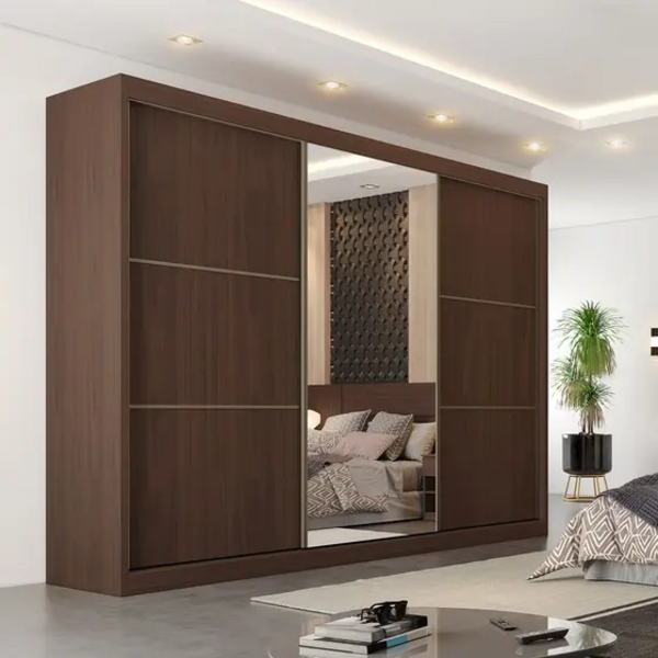 Guarda Roupa Casal 6 Gavetas Com Espelho - Bragança-ipê - Móv