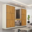 Guarda Roupa Casal 6 Gavetas Com Espelho - Bragança-off White