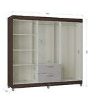 Guarda Roupa Casal 6 Porta 2 Gavetas Tóquio  Chocolate/offwhi