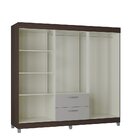 Guarda Roupa Casal 6 Porta 2 Gavetas Tóquio  Chocolate/offwhi