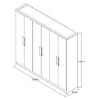 Guarda-roupa Casal 6 Portas 100% Mdf 976 Marfim Areia/demoliç