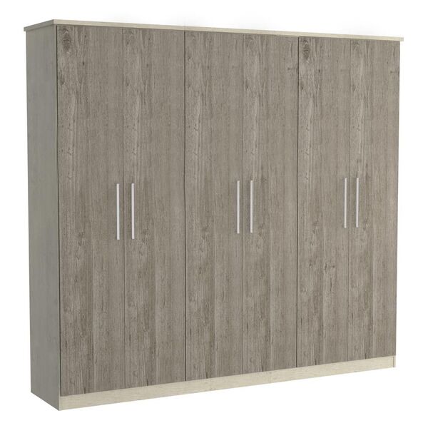 Guarda-roupa Casal 6 Portas 100% Mdf 976 Marfim Areia/demoliç