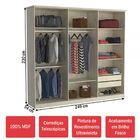 Guarda-roupa Casal 6 Portas 100% Mdf 976 Marfim Areia/demoliç