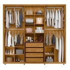 Guarda-roupa Casal 6 Portas 100% Mdf Com Espelhos E Pés Miró