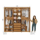 Guarda-roupa Casal 6 Portas 100% Mdf Com Espelhos E Pés Miró