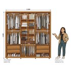 Guarda-roupa Casal 6 Portas 100% Mdf Com Espelhos E Pés Veron