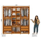 Guarda-roupa Casal 6 Portas 100% Mdf Com Espelhos E Pés Veron