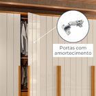Guarda-roupa Casal 6 Portas 100% Mdf Com Espelhos E Pés Volpi