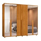 Guarda-roupa Casal 6 Portas 100% Mdf Com Espelhos E Pés Volpi