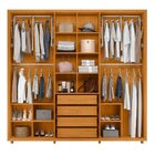 Guarda-roupa Casal 6 Portas 100% Mdf Com Pés Miró Cinamomo