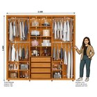 Guarda-roupa Casal 6 Portas 100% Mdf Com Pés Miró Cinamomo