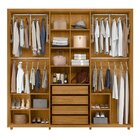 Guarda-roupa Casal 6 Portas 100% Mdf Com Pés Miró Cumaru/opala