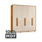 Guarda-roupa Casal 6 Portas 100% Mdf Com Pés Veronese Cumaru/
