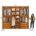 Guarda-roupa Casal 6 Portas 100% Mdf Com Pés Volpi Cinamomo/o