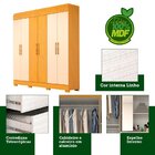 Guarda Roupa Casal 6 Portas 100% Mdf Lisianto Espresso Móveis