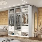 Guarda Roupa Casal 6 Portas 100% Mdf Vicenzo Branco