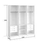 Guarda Roupa Casal 6 Portas 100% Mdf Vicenzo Branco