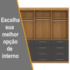 Guarda Roupa Casal 6 Portas 12 Gavetas Marselha Cinamomo/graf