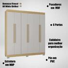 Guarda Roupa Casal 6 Portas 180 Cm 861 Poqq