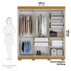 Guarda-roupa Casal 6 Portas 180cm Sakura Espresso Móveis Cina