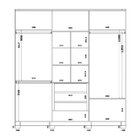 Guarda-roupa Casal 6 Portas 2,10m Aretha Jacarandá