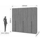 Guarda-roupa Casal 6 Portas 2,30m Aura Yescasa Camaru