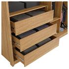 Guarda Roupa Casal 6 Portas 2 Espelhos Marrom Braga