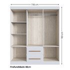 Guarda Roupa Casal 6 Portas 2 Gavetas 100 Mdf Napoli Doripel
