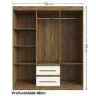 Guarda Roupa Casal 6 Portas 2 Gavetas 100 Mdf Napoli Doripel
