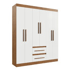Guarda Roupa Casal 6 Portas 2 Gavetas 100 Mdf Napoli Doripel