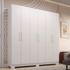 Guarda-roupa Casal 6 Portas 2 Gavetas 100% Mdf 164cm Papoulas