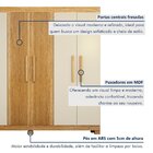 Guarda Roupa Casal 6 Portas 2 Gavetas 100% Mdf Norten Cinamom