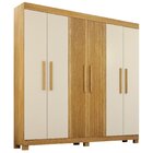 Guarda Roupa Casal 6 Portas 2 Gavetas 100% Mdf Norten Cinamom