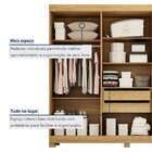 Guarda Roupa Casal 6 Portas 2 Gavetas 100% Mdf Norten Cinamomo