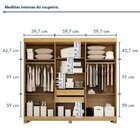 Guarda Roupa Casal 6 Portas 2 Gavetas 100% Mdf Norten Cinamomo