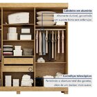 Guarda Roupa Casal 6 Portas 2 Gavetas 100% Mdf Norten Cinamomo